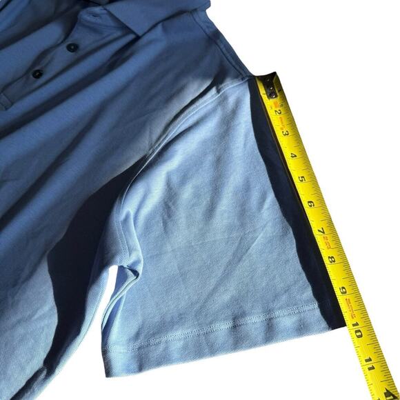 Greyson Brrr Golf Polo Shirt Mens Blue S/S Keep Cooler L Athleisure Performance - Picture 12 of 12